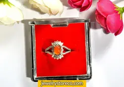 انگشتر عقیق نقره 925 عیار 20.10 قیراط کد R3