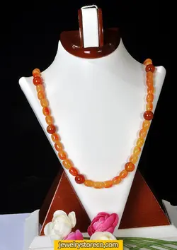 گرنبند زیبای عقیق لیمویی45 گرم