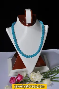 گردنبند جید آبی خوشرنگ اصیل 38 گرم کد G35