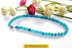 گردنبند جید آبی خوشرنگ اصیل 38 گرم کد G35