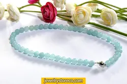 گردنبند جید آبی آسمانی خاص39 گرم کد G36