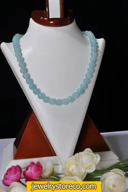 گردنبند جید آبی آسمانی خاص39 گرم کد G36