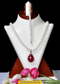 نیم ست مروارید  با کوارتز45 گرم کدNS47