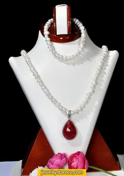 نیم ست مروارید  با کوارتز45 گرم کدNS47