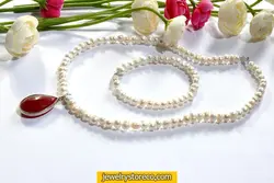 نیم ست مروارید  با کوارتز45 گرم کدNS47