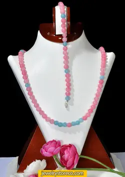 نیم ست جید و کوارتز زیبا 37 گرم کدNS53