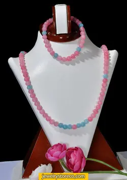 نیم ست جید و کوارتز زیبا 37 گرم کدNS53