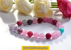 دستبند زیبای جید طرح گلبرگ15 گرم کد D55