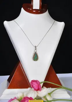 گردنبند نقره فیروزه5.10 گرم کد G42