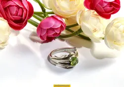 انگشتر زبرجد نقره 925 عیار 7.47 گرم کد R23