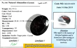 گارنت رودولایت با شناسنامه48.840 قیراط کد GN6