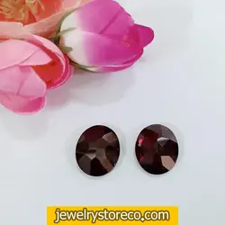 یک جفت گارنت مناسب گوشواره دارای شناسنامه کدGN327