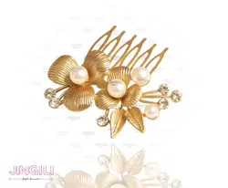 گیره مو مدل شانه ای گل دار 1 کد cw004