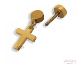 پیرسینگ گوش صلیب آویزی کد ew0013