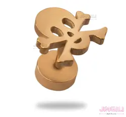 پیرسینگ گوش مدل اسکلت رزگلد کد ew0015