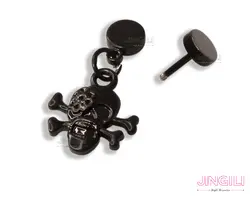 پیرسینگ گوش مدل اسکلت مشکی کد ew0032