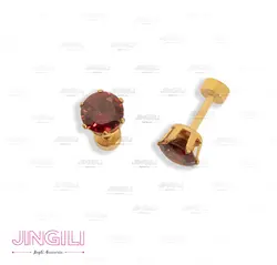 پیرسینگ گوش مدل سنگ یاقوتی کد ew003