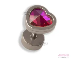 پیرسینگ گوش مدل قلب و دایره کد ew004
