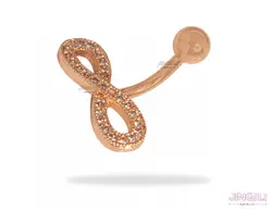 پیرسینگ ناف مدل بی نهایت کد uw0014