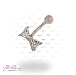 پیرسینگ ناف مدل پاپیون کد uw009