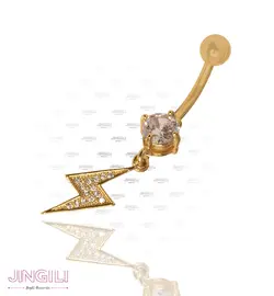 پیرسینگ ناف مدل رعد و برق کد uw003