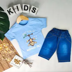 تیشرت شلوارک مانکی شیطون کدJK1218