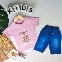 تیشرت شلوارک مانکی شیطون کدJK1218