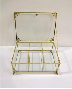 باکس شیشه ای 3 خانه تی بگ و تنقلات