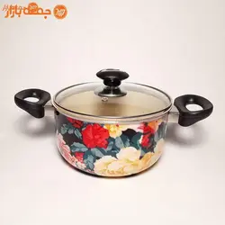 سرویس قابلمه گرانیتی هفت پارچه جی ان جی گلدار گرد
