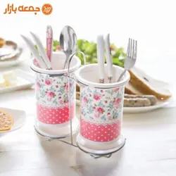 جا قاشق چنگال دو قلو