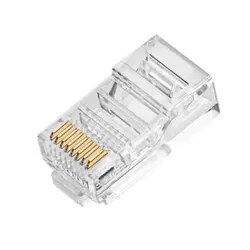 سوکت شبکه Cat6 Utp پلاستیکی RG45 برند AMP