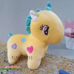 عروسک اسب تک شاخ با طرح قلب - فروشگاه اینترنتی عروسک و اسباب بازی جوجمون