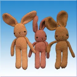 عروسک خرگوش قلاب بافی - فروشگاه اینترنتی عروسک و اسباب بازی جوجمون