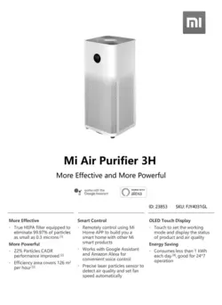دستگاه تصفیه کننده هوا شیائومی مدل Mi Air Purifier 3H