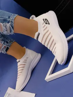 کد 2-500 کفش زنانه - اسکیچرز زنانه- رویه بافت و تور