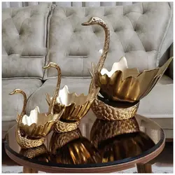 کد 5-221  ظروف پذیرایی سه تیکه مدل قو
