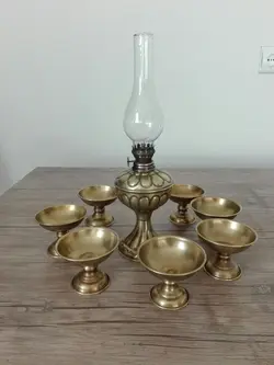 کد6-271 ظروف هفت سین برنجی- تولید اصفهان