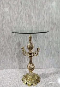 کد 6-126   میز دو ستون آلومینیوم آبکاری شده بیستون