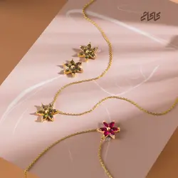 گوشواره گل زیتونی