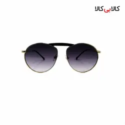 عینک آفتابی ری بن مردانه و زنانه مدل 6297 شیشه گرد مشکی  با بدنه طلایی