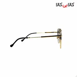 عینک آفتابی ری بن مردانه و زنانه مدل 6297 شیشه گرد مشکی  با بدنه طلایی