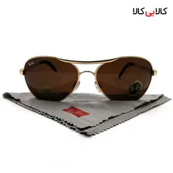 عینک آفتابی مردانه ری بن مدل RB3351 قهوه ای با بدنه طلایی