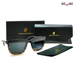 عینک آفتابی مردانه و زنانه دیوید بکهام مدل P7003 هایلایت مشکی پلنگی