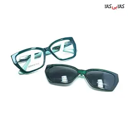 عینک طبی آفتابی مگنتی کاور دار زنانه کلوت مدل CL03146 سبز