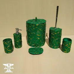 ست سرویس بهداشتی برگ | رزینی و 6 پارچه