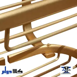 قفسه حمام سه طبقه با آبکاری طلایی | جنس آلومینیوم