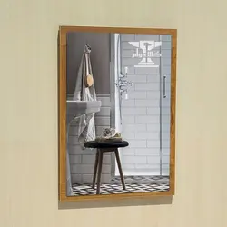 آینه روشویی ساده | 40 در 60 طرح روکش آنتیک طلایی