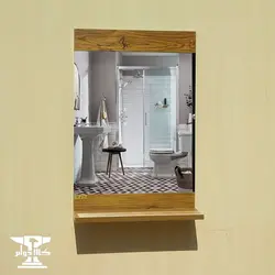 آینه‌ سرویس طرح چوب 8018 | 40 در 60