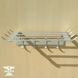 رخت آویز حمام دیواری مدل دنیز آلمینیوم