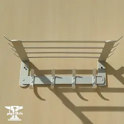 رخت آویز حمام دیواری مدل دنیز آلمینیوم